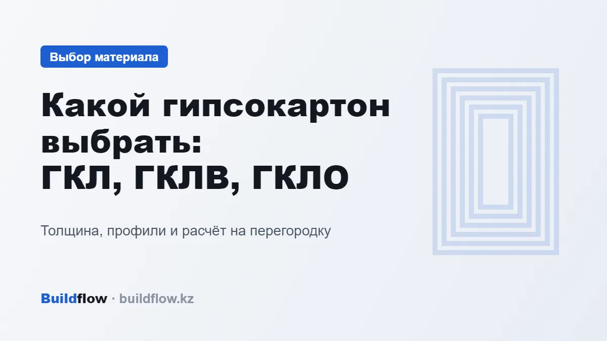 Мырышталған профильдер жанындағы ГКЛ және ылғалға төзімді ГКЛВ гипсокартон парақтары