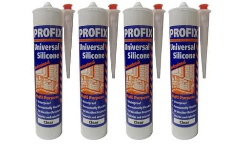 Герметик силиконовый универсальный прозрачный PROFIX 260 ml.