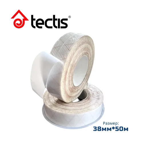 Двухсторонняя соединительная лента для кровельных пленок и мембран Tectis Sitko Duo, 38 мм x 50 м