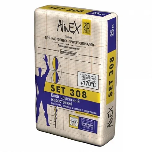 SET 308  Клей жаростойкий (Alinex 25кг)