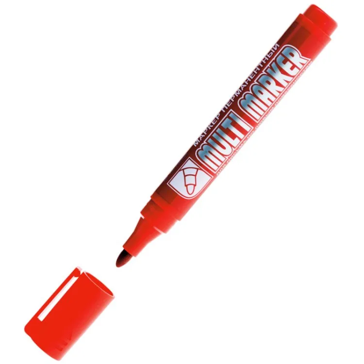 [CPM-800] Маркер перманентный Crown "Multi Marker" (красный, пулевидный, 3мм)