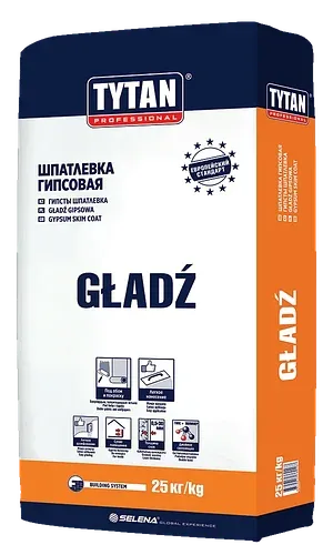 Шпатлевка Tytan Gladz гипсовая 25 кг