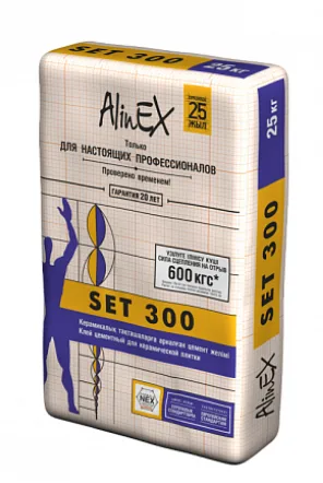Плиточный цементный клей AlinEX SET 300 25 кг