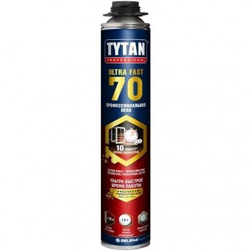 Пена монтажная ПРОФ 70 ULTRA FAST 870мл TYTAN