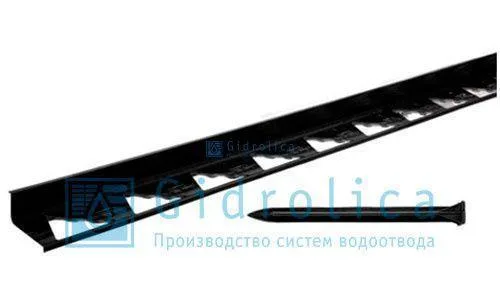 Бордюр Gidrolica Line Б-100.8,5.4.5 - пластиковый черный L1000