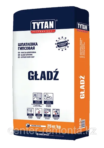 ШПАТЛЕВКА ГИПСОВАЯ GLADZ Титан Глатт 25кг