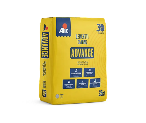 ЦЕМЕНТНАЯ ШТУКАТУРКА ADVANCE 25КГ