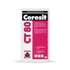 Ceresit CT 80 Штукатурно-клеевая смесь для пенополистирольных и минераловатных плит, 25 кг