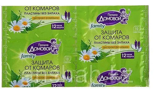 Пластины от комаров Family "Домовой", экстракт ромашки