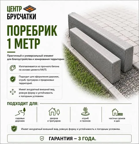 Бордюр 1000x200x80мм