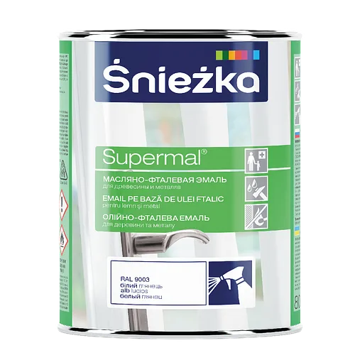 Эмаль масляно-фталевая Sniezka Supermal Белый, 5