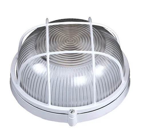 Св-к BH-001 ECO E27 100W WHITE с решеткой IP54 (MS)16шт