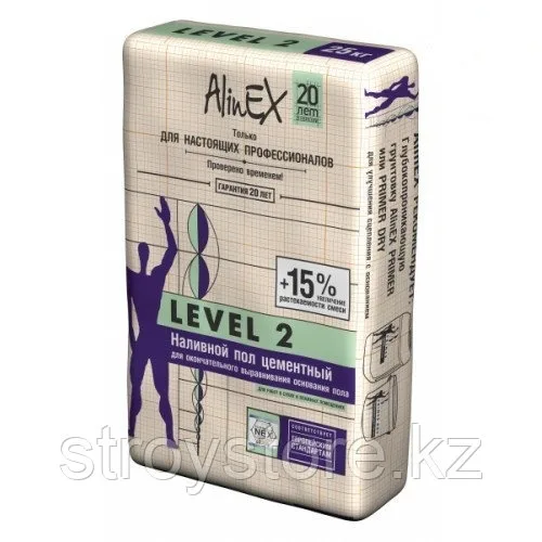 Наливной пол AlinEX LEVEL 2, 25кг