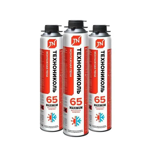 Монтажная пена профессиональная ТЕХНОНИКОЛЬ 65 MAXIMUM всесезонная