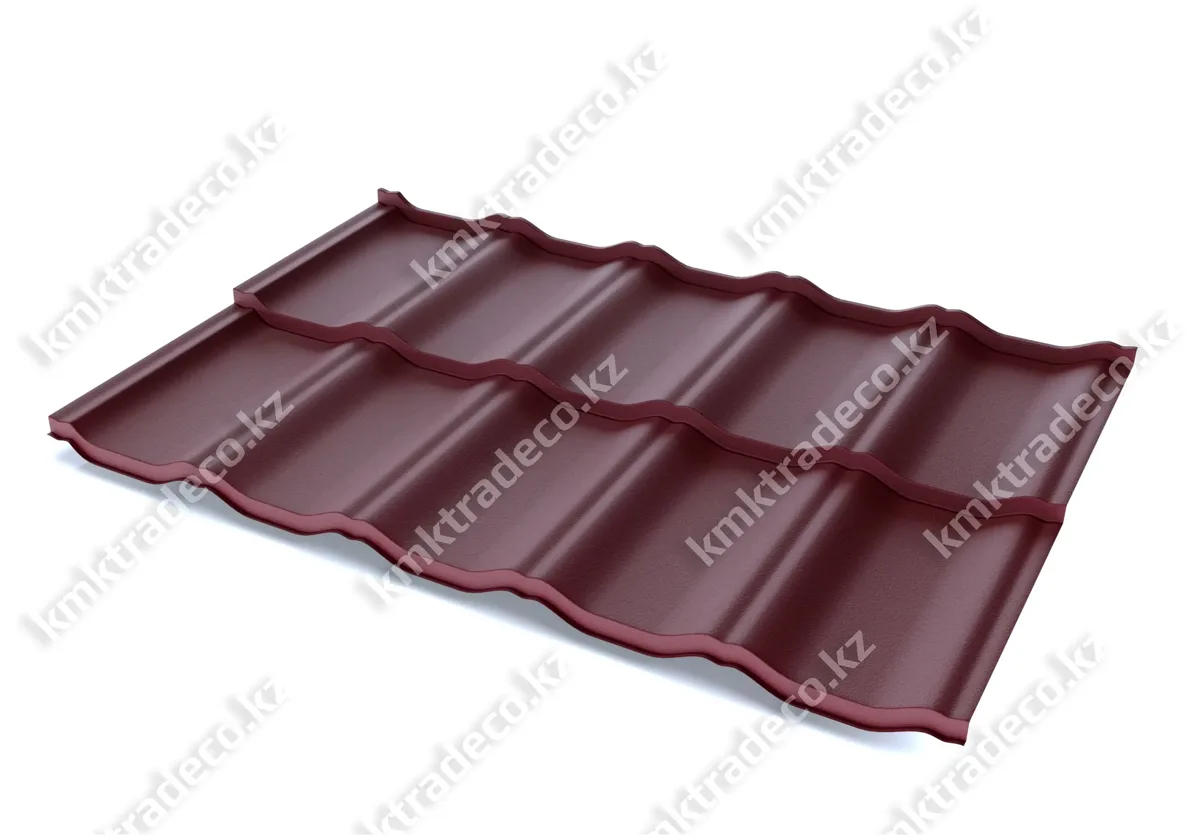 Модульная металлочерепица Венеция 0.45 RAL 3005 MATT
