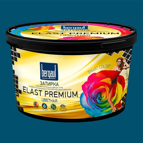Затирка ELAST PREMIUM для межплиточных швов до 10мм, 2 кг. Bergauf