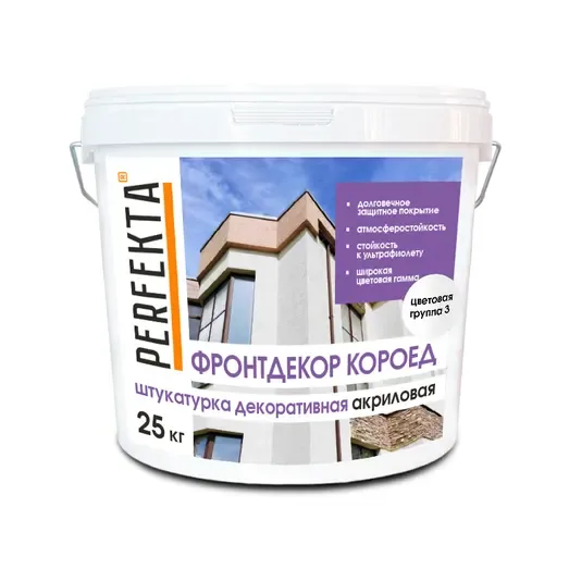 Штукатурка декоративная акриловая Фронтдекор Короед, группа 3, 25 кг
