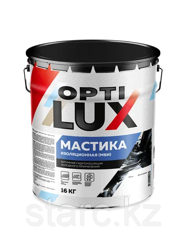 Мастика 16 кг битумно-изоляционная (МБИ) «OPTILUX»(ОПТИЛЮКС)