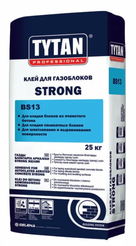 Tytan клей для газоблоков STRONG BS13(25кг)