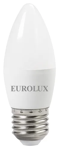 Лампа светодиодная LL-E-C37-6W-230-2,7K-E27 (свеча, 6Вт, тепл., Е27) Eurolux