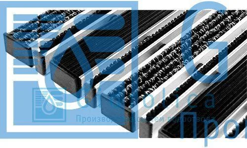 Придверная решетка Gidrolica Step - резина+текстиль+щетка,  м.кв.