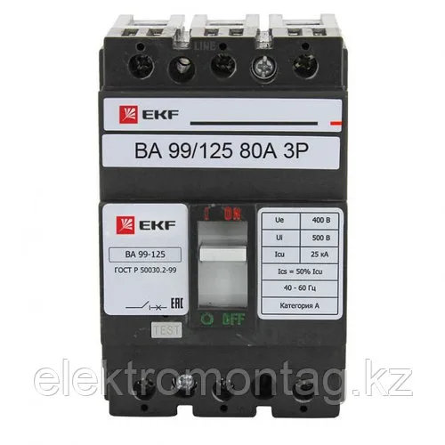 Автоматический выключатель ВА-99 125/80А 3P 25кА EKF PROxima