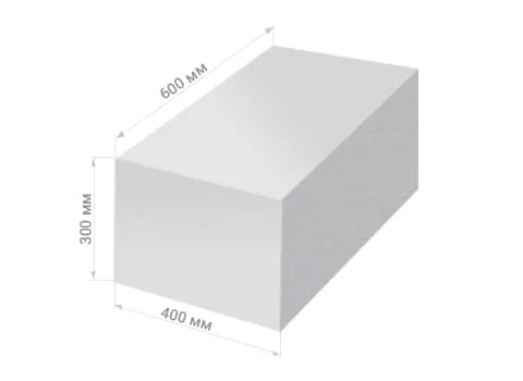 Автоклавные газоблоки 400х300х600 мм