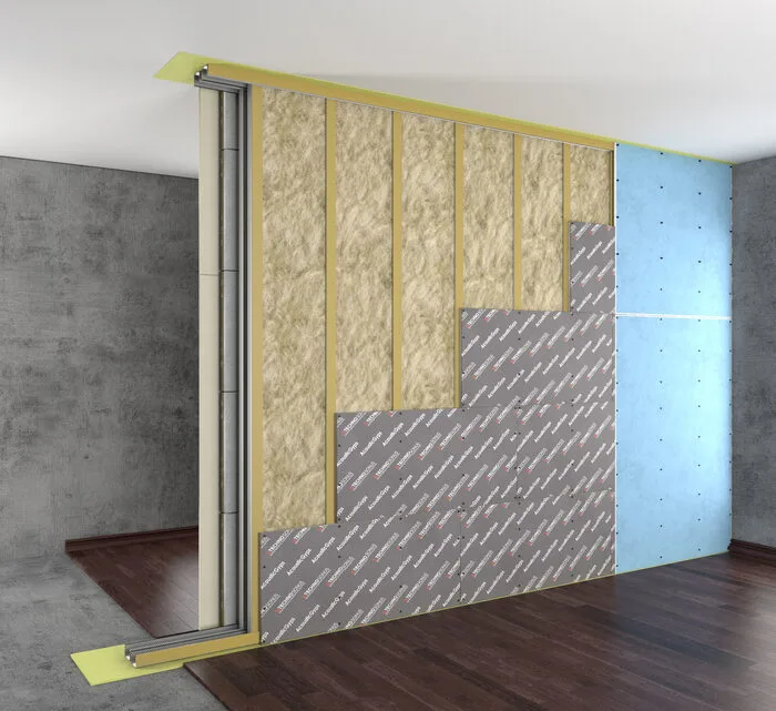 Система звукоизоляции перегородок (двойной каркас) «Премиум М1»