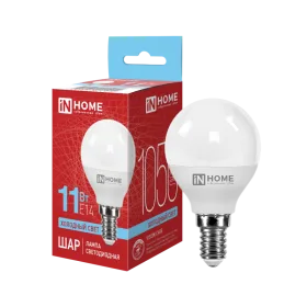 Лампа светодиодная INHOME E14 ШАР 11W 6500K