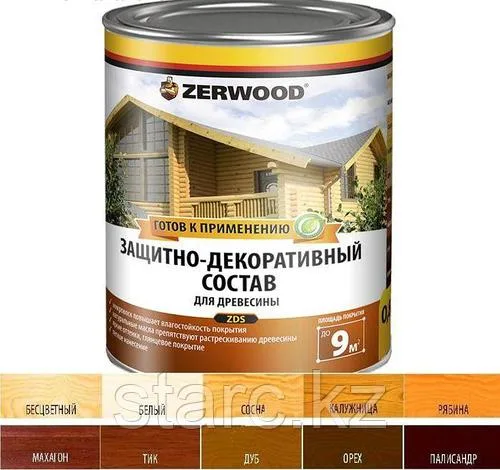 Защитно-декоративный лак на алкидной основе 0.85 л "ZERWOOD" белый