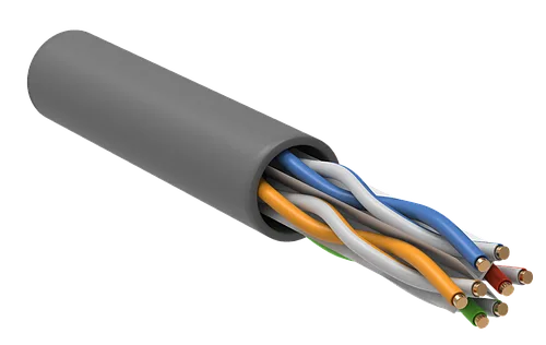 ITK Витая пара F/UTP кат.5E 4х2х24AWG solid PVCLS нг(А)-LSLTx белый (305м)