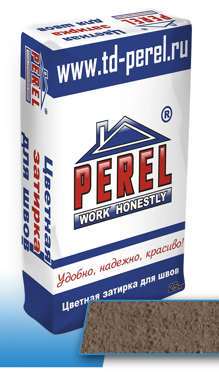 Светло-коричневая цветная затирочная смесь Perel RL, 25 кг