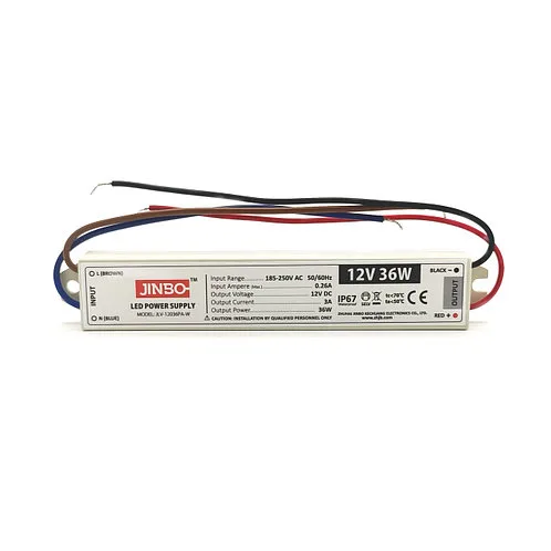 Трансформатор 36W SLIM  (для наружного применения) пластиковый корпус блок питания 12V - А8