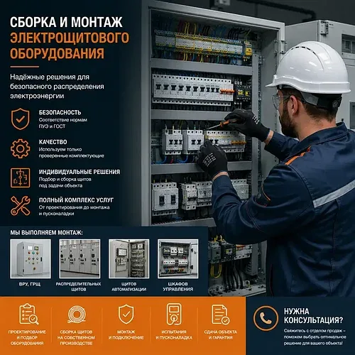 Сборка и монтаж электрощитового оборудования