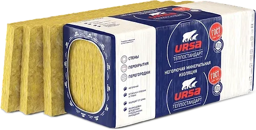 Стекловата URSA  Теплостандарт 9м2 (Плиточный)