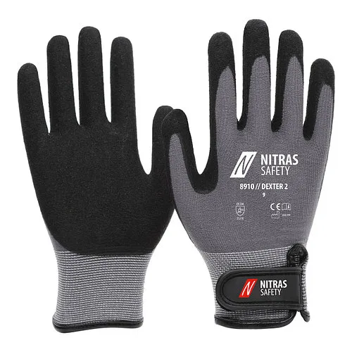 NITRAS 8910 DEXTER 2 перчатки механика с латексным пенополиуретановым покрытием