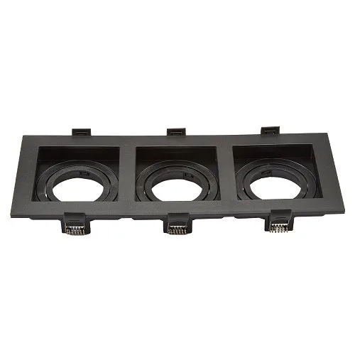 Св-к SY5570S-3 SQUARE GU10  BLACK без лампы