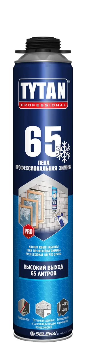 10043983 TYTAN пена ПРОФ ЗИМНЯЯ О2 65, -20°С (750 мл)