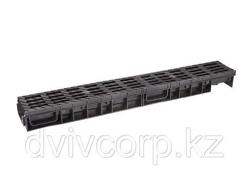 Лоток водоотводный  Ecoteck MEDIUM 100.65 h85 с решеткой пластиковой, кл.В125