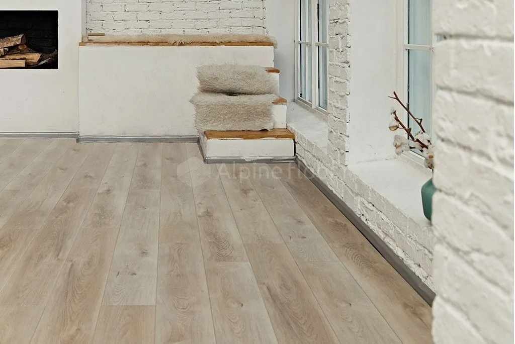 Замковая ПВХ плитка "Alpine Floor" Дуб Натуральный Отбеленный  (1524*180*8мм)