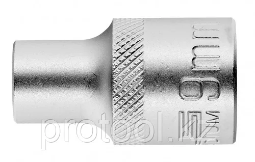 Головка торцевая, 9 мм, 12-гранная, CrV, под квадрат 1/2", хромированная// Stels