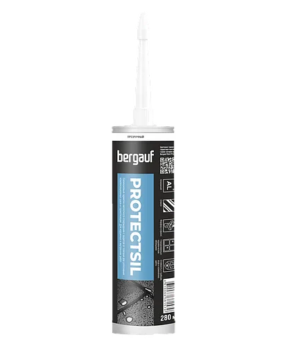 Bergauf, PROTECTSIL Силиконовая затирка-герметик, 280 мл, ПРОЗРАЧНЫЙ