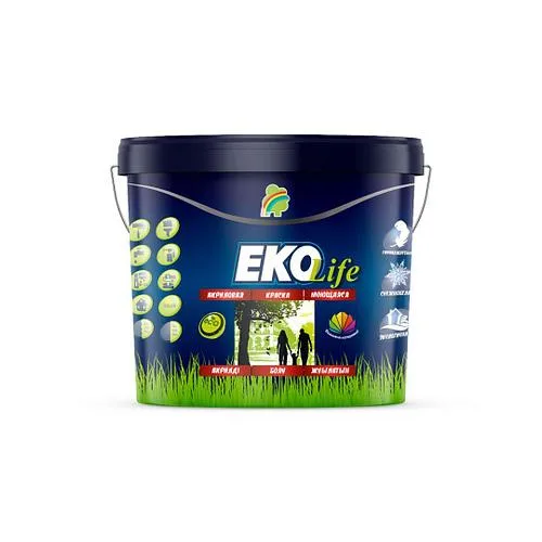 Краска акриловая Радуга Eko Life белая моющаяся, 24кг