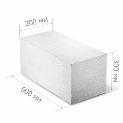 Неавтоклавные газоблоки 200х300х600 мм