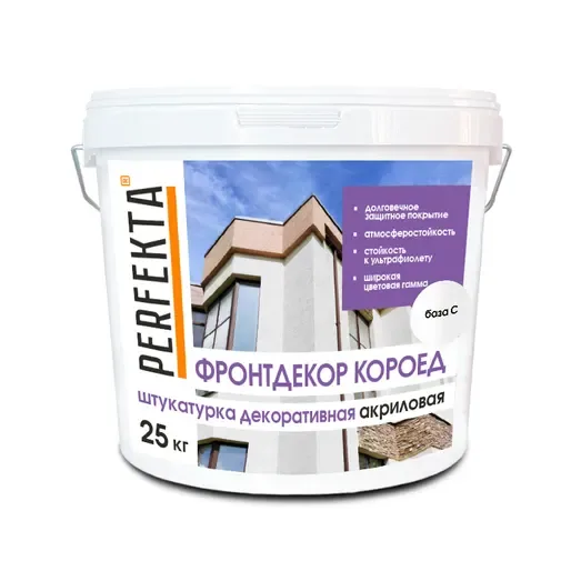 Штукатурка декоративная акриловая Фронтдекор Короед, база C, 25 кг