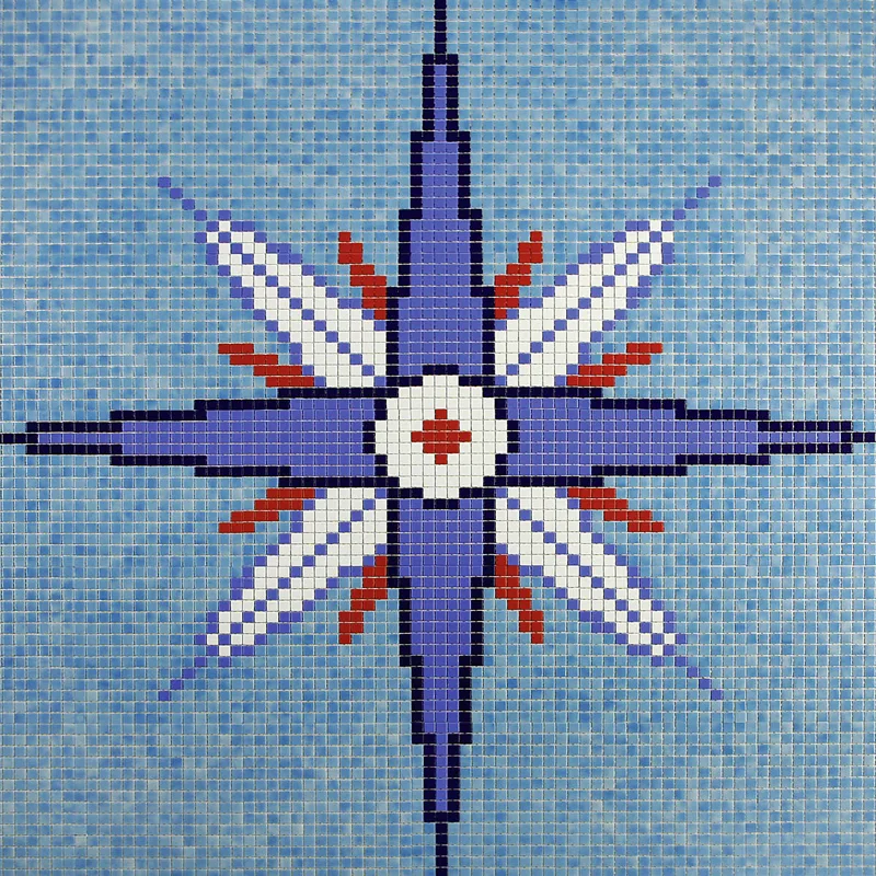 Стеклянная мозаика Панно F-6