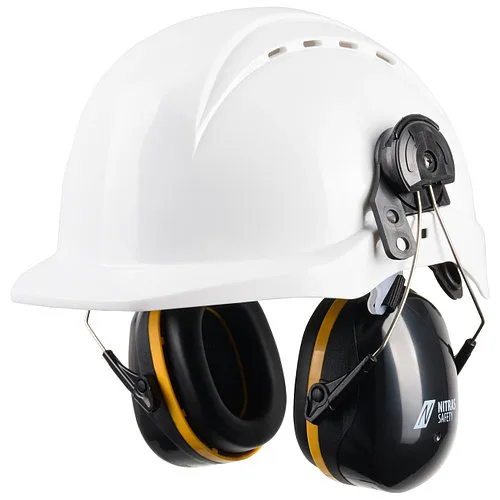 NITRAS 9254 MUTE DEFENDER PRO, наушники противошумные, с креплением на каску, SNR 32 дБ, черно-желтые