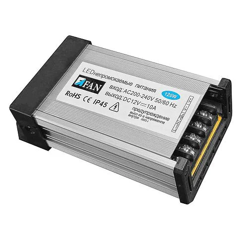 Драйвер питания IP45 12V 100W для лент и светильников, 100 Вт, 12 В, IP45