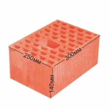 Керамический кирпич 300х250х140 мм