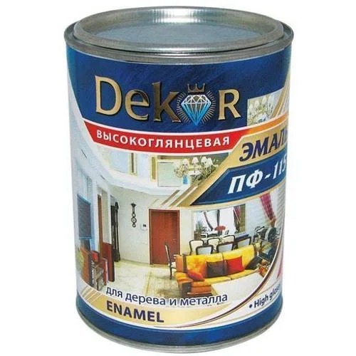Эмаль ПФ-115, Dekor красная 0,8 кг